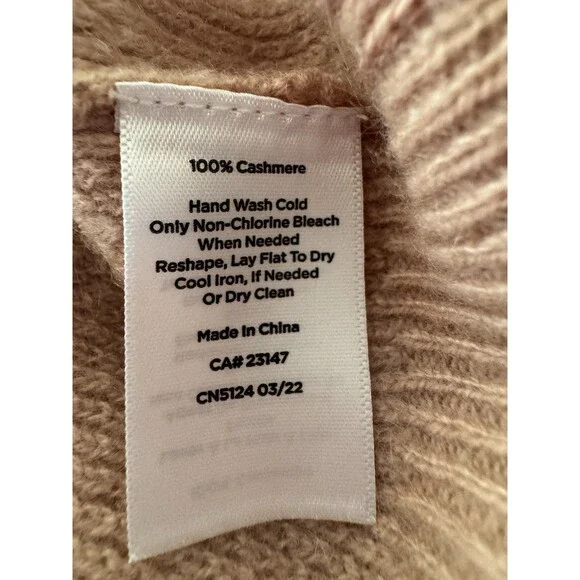 Haven Well Within 100% Cashmere Waffle Hoodie Sweater Size S